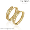 29691 Xuping dubai Mode Chine Wholesale bijoux huggies plaqué or Bijoux 14K plaqué or Huggie boucles d&#39;oreilles